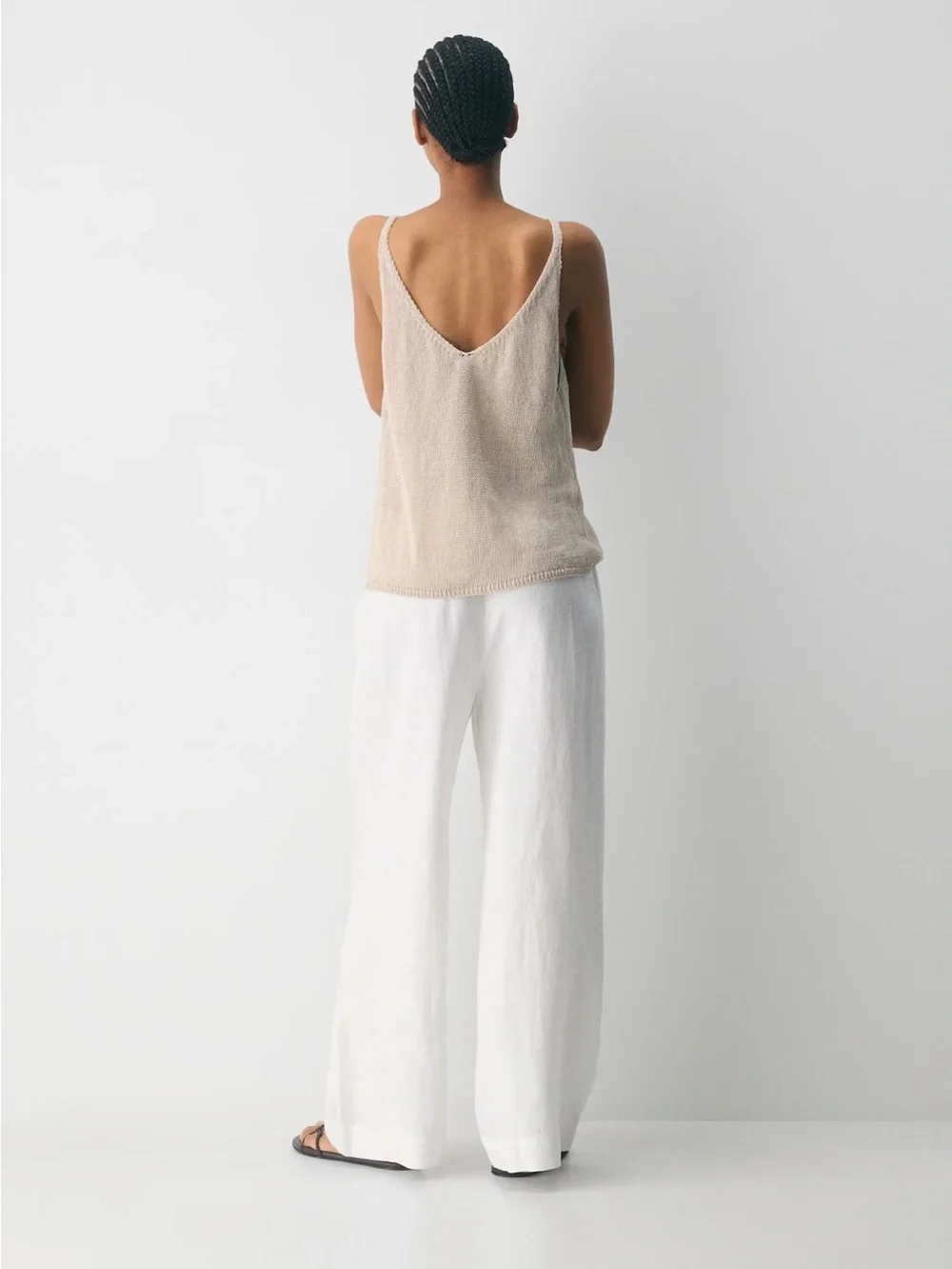 Aritzia Little Moon New Globetrot Linen Pant - White